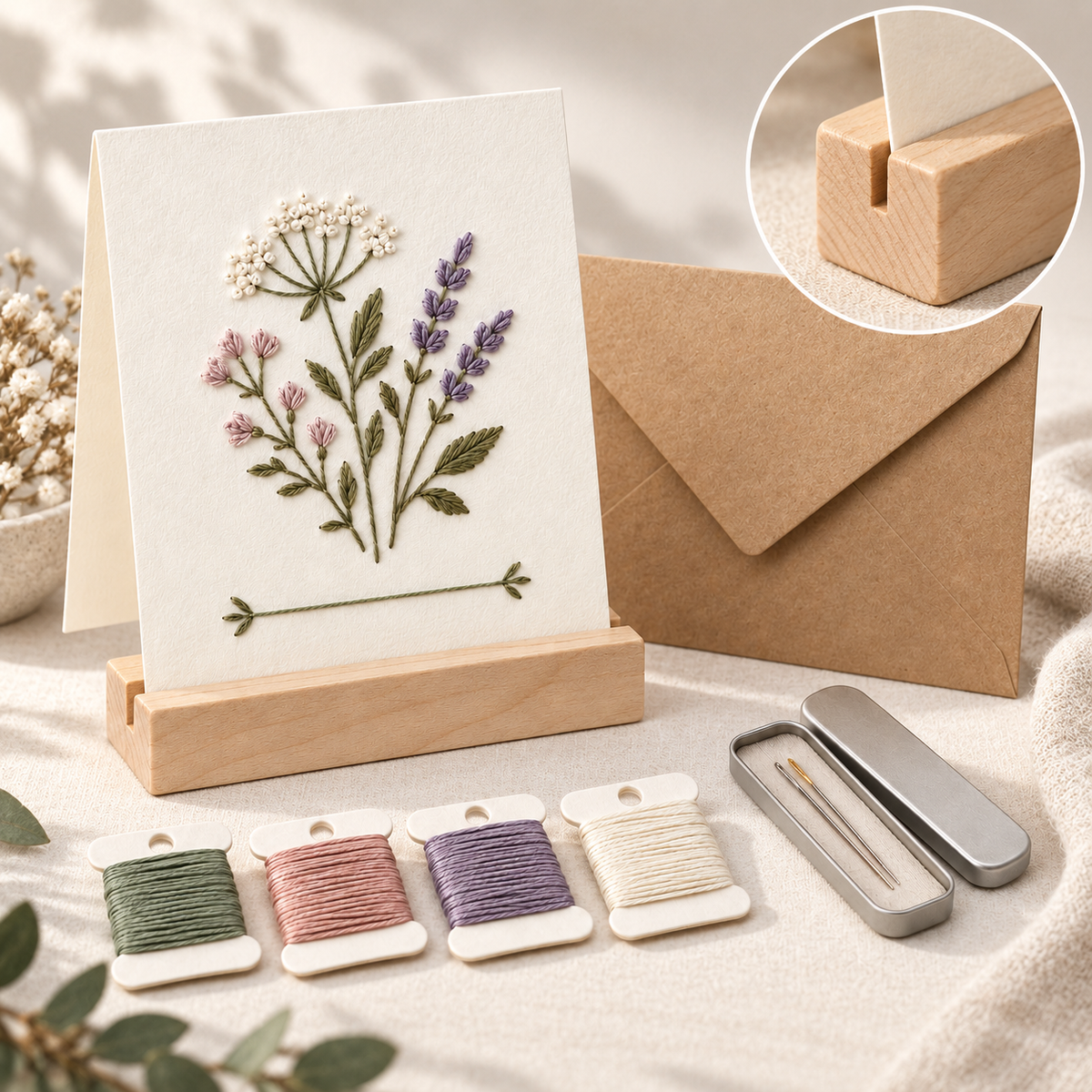 Stitch a Note Card Stand Kit