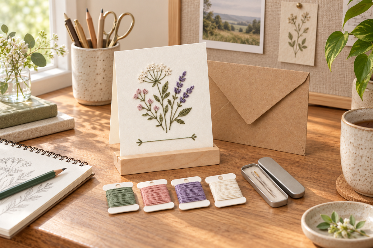 Stitch a Note Card Stand Kit